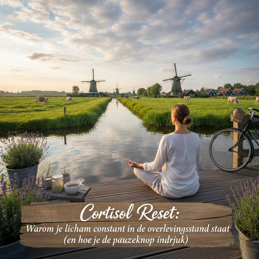 Cortisol Reset: Waarom je lichaam constant in de overlevingsstand staat (en hoe je de pauzeknop indrukt)
