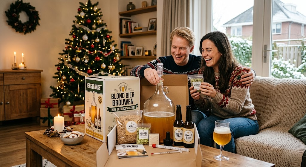 Verras met een Uniek Kerstpakket: Geef een Thuis Bierbrouwpakket voor Blond Bier Cadeau