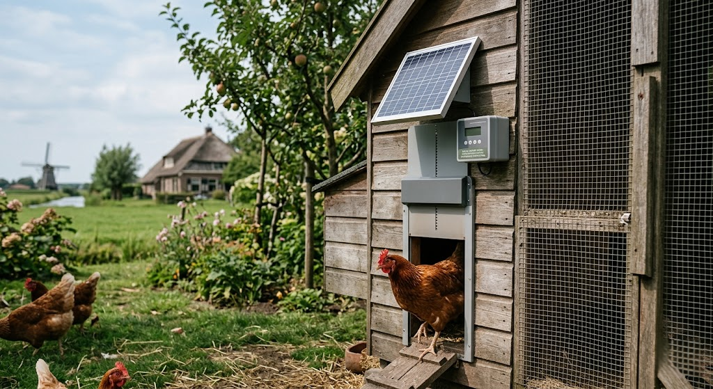 Automatische Kippendeur op Zonne-energie Kopen: Duurzame Bescherming voor Jouw Pluimvee
