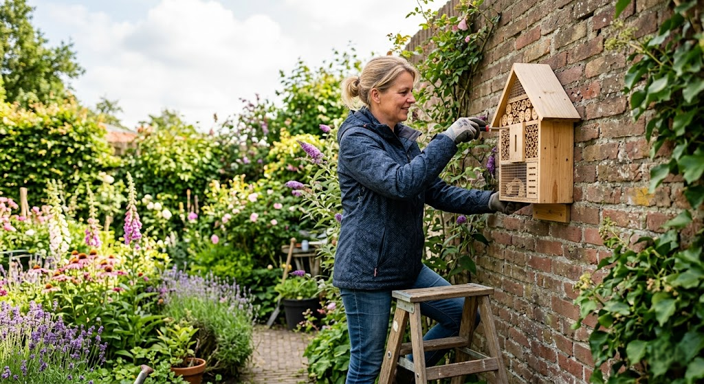 Bijenhotel ophangen: de cruciale regels voor hoogte en windrichting
